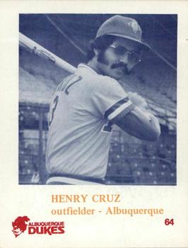 1974 Caruso Albuquerque Dukes #64 Henry Cruz Front