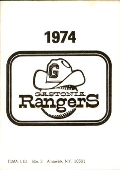 1974 TCMA Gastonia Rangers #NNO Don Bodenhamer Back