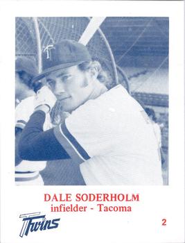 1974 Caruso Tacoma Twins #2 Dale Soderholm Front