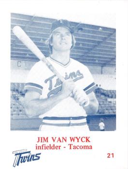 1974 Caruso Tacoma Twins #21 Jim Van Wyck Front