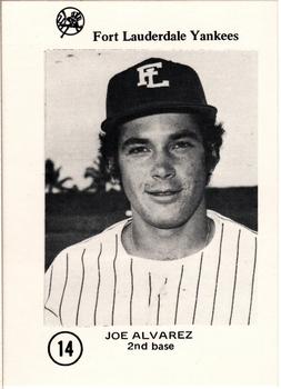 1975 Sussman Fort Lauderdale Yankees #14 Joe Alvarez Front