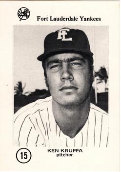 1975 Sussman Fort Lauderdale Yankees #15 Ken Kruppa Front