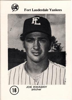 1975 Sussman Fort Lauderdale Yankees #18 Joe Kwasny Front