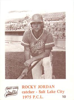 1975 Caruso Salt Lake City Gulls #10 Rocky Jordan Front
