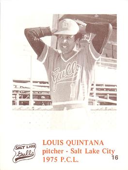 1975 Caruso Salt Lake City Gulls #16 Luis Quintana Front