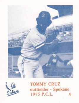 1975 Caruso Spokane Indians #8 Tommy Cruz Front