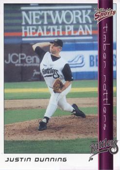 1999 Multi-Ad Wisconsin Timber Rattlers #6 Justin Dunning Front