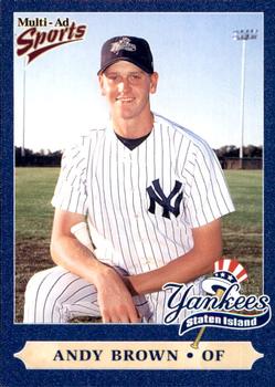1999 Multi-Ad Staten Island Yankees #5 Andy Brown Front