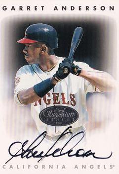 1996 Leaf Signature Series - Autographs Silver #NNO Garret Anderson Front