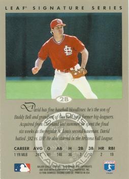 1996 Leaf Signature Series - Autographs Silver #NNO David Bell Back