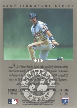 1996 Leaf Signature Series - Autographs Silver #NNO Mike Lansing Back