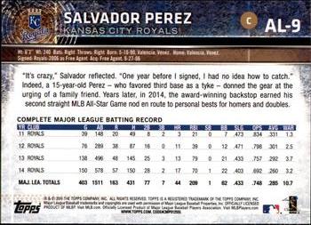 2015 Topps American League All-Stars #AL-9 Salvador Perez Back