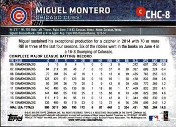 2015 Topps Chicago Cubs #CHC-8 Miguel Montero Back