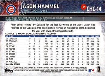 2015 Topps Chicago Cubs #CHC-14 Jason Hammel Back