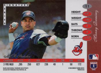1996 Leaf Signature Series - Press Proofs Platinum #11 Manny Ramirez Back