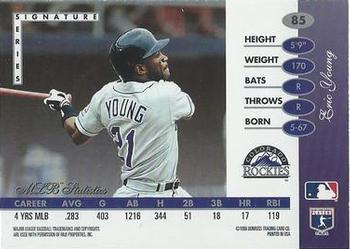 1996 Leaf Signature Series - Press Proofs Platinum #85 Eric Young Back