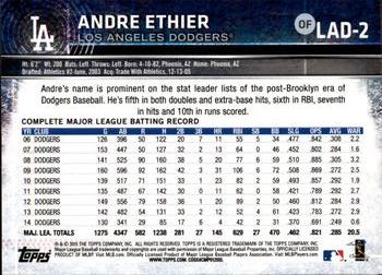 2015 Topps Los Angeles Dodgers #LAD2 Andre Ethier Back