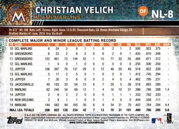 2015 Topps National League All-Stars #NL-8 Christian Yelich Back