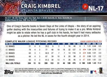 2015 Topps National League All-Stars #NL-17 Craig Kimbrel Back