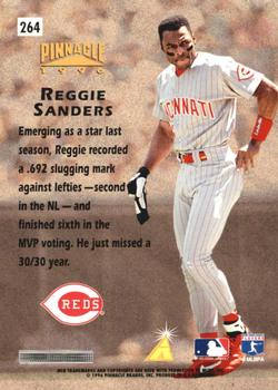 1996 Pinnacle - Foil #264 Reggie Sanders Back