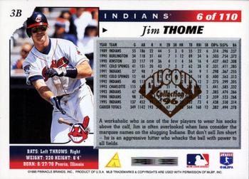 1996 Score - Dugout Collection Artist's Proofs (Series One) #6 Jim Thome Back