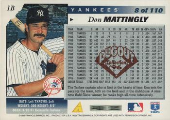 1996 Score - Dugout Collection Artist's Proofs (Series One) #8 Don Mattingly Back