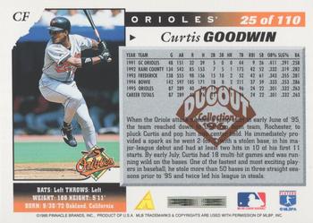 1996 Score - Dugout Collection Artist's Proofs (Series One) #25 Curtis Goodwin Back
