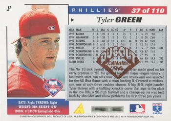 1996 Score - Dugout Collection Artist's Proofs (Series One) #37 Tyler Green Back