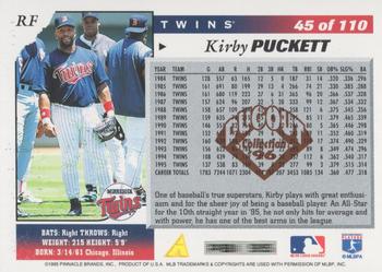 1996 Score - Dugout Collection Artist's Proofs (Series One) #45 Kirby Puckett Back