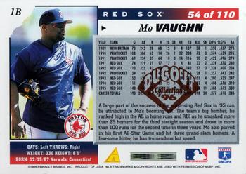 1996 Score - Dugout Collection Artist's Proofs (Series One) #54 Mo Vaughn Back