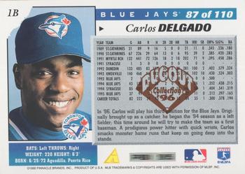 1996 Score - Dugout Collection Artist's Proofs (Series One) #87 Carlos Delgado Back