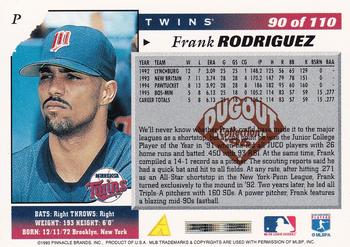 1996 Score - Dugout Collection Artist's Proofs (Series One) #90 Frank Rodriguez Back