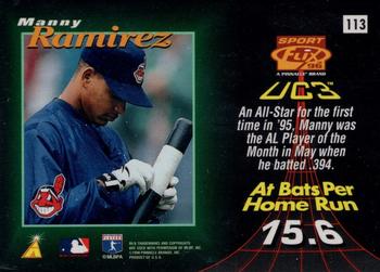 1996 Sportflix - Artist's Proofs #113 Manny Ramirez Back