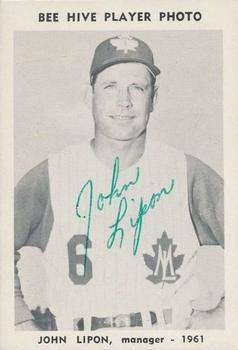 1961 Bee Hive Starch Toronto Maple Leafs #NNO John Lipon Front