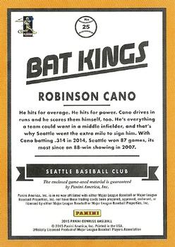 2015 Donruss - Bat Kings #25 Robinson Cano Back