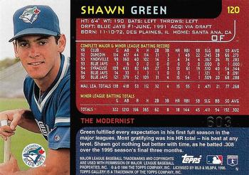 1996 Topps Gallery - Player's Private Issue #120 Shawn Green Back