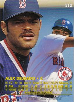 1996 Ultra - Gold Medallion #313 Alex Delgado Back
