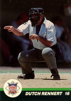 1989 T&M Sports Umpires #18 Dutch Rennert Front