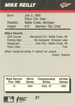 1989 T&M Sports Umpires #31 Mike Reilly Back