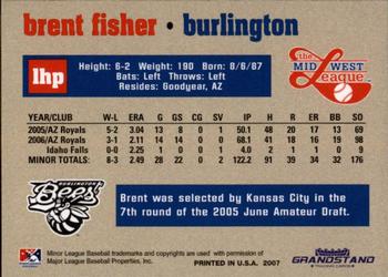 2007 Grandstand Midwest League Top Prospects #NNO Brent Fisher Back