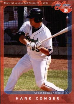 2007 Grandstand Midwest League Top Prospects #NNO Hank Conger Front