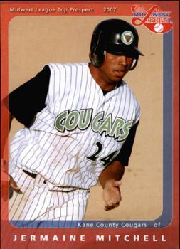 2007 Grandstand Midwest League Top Prospects #NNO Jermaine Mitchell Front