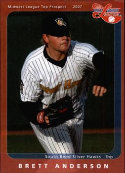 2007 Grandstand Midwest League Top Prospects #NNO Brett Anderson Front