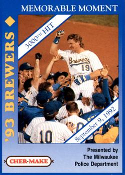 1993 Milwaukee Brewers Police #NNO Robin Yount Front