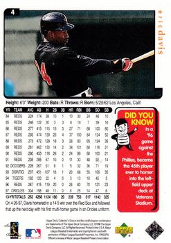 1998 Collector's Choice Baltimore Orioles #4 Eric Davis Back