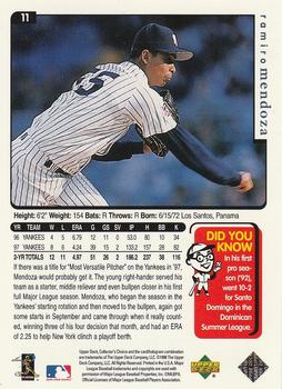 1998 Collector's Choice New York Yankees #11 Ramiro Mendoza Back