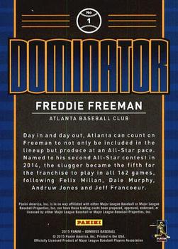 2015 Donruss - Elite Dominator #1 Freddie Freeman Back
