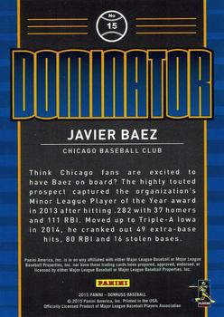 2015 Donruss - Elite Dominator #15 Javier Baez Back