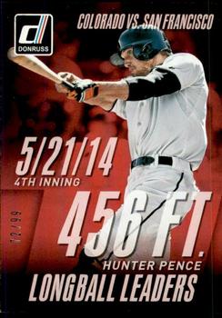 2015 Donruss - Longball Leaders Red #13 Hunter Pence Front