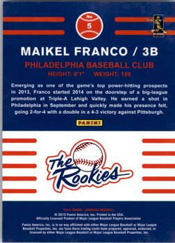 2015 Donruss - The Rookies #5 Maikel Franco Back